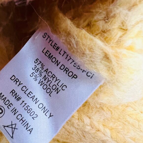 Lush Soft Knit Lemon Drop Sweater Long Sleeve Crop Golden - M - Picture 5 of 5